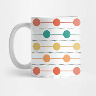 Dots an lines - solid color Mug